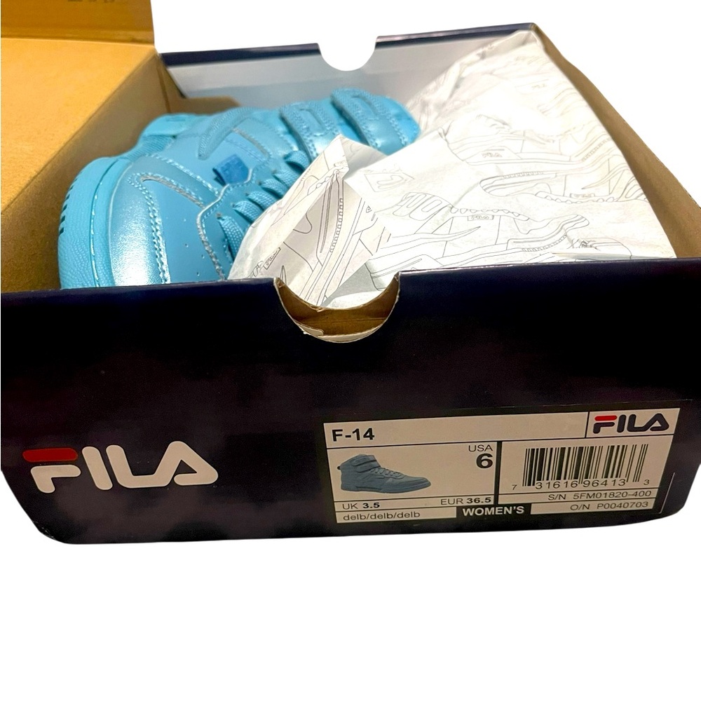 🌟🌟🌼NIB 2023 Wmns F-14 'Delphinium Blue' Fila Women's Light Blue Athletic Shoes